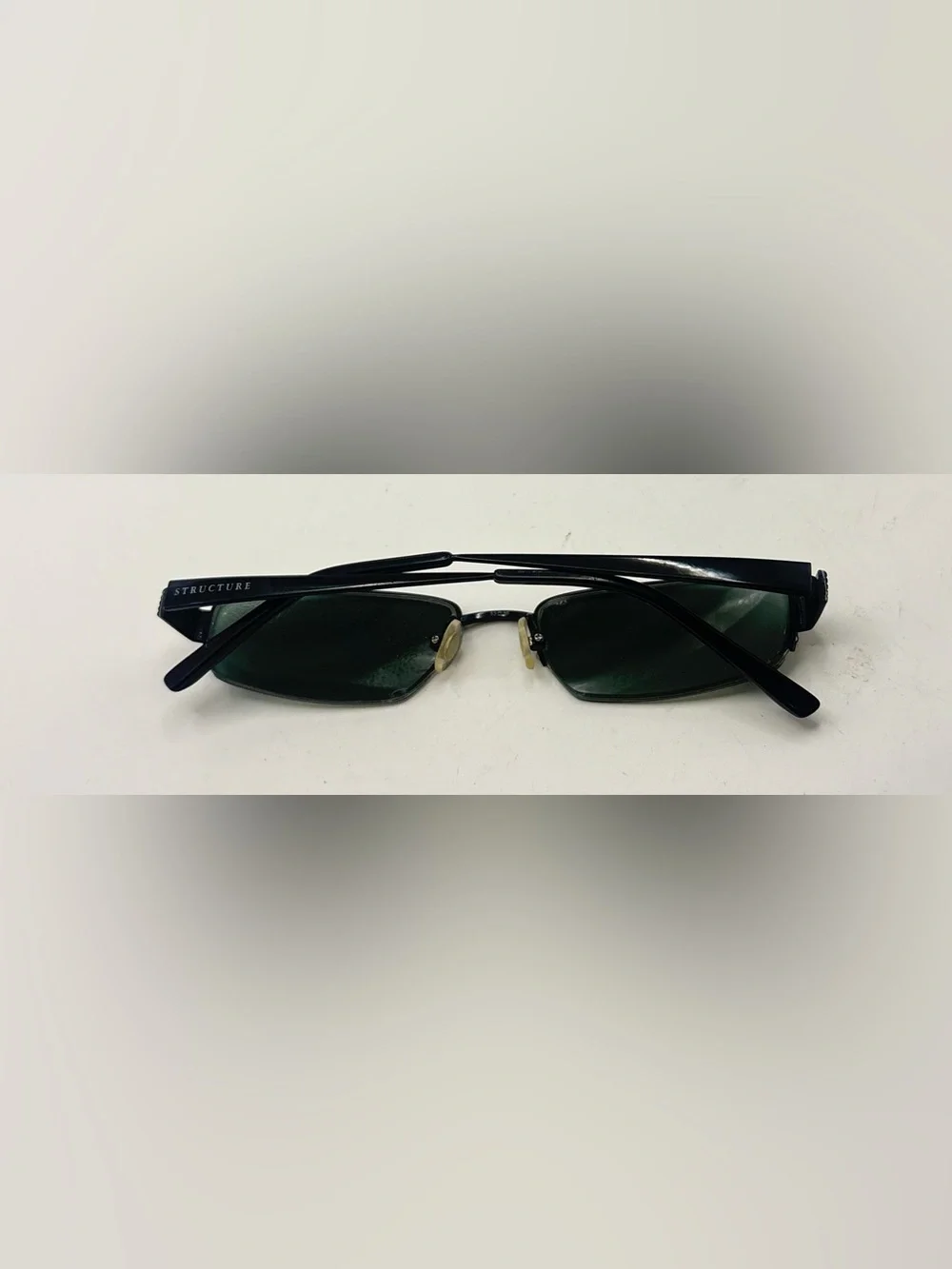 SR818 Black Oval Half-Rim Sunglasses Frames Only